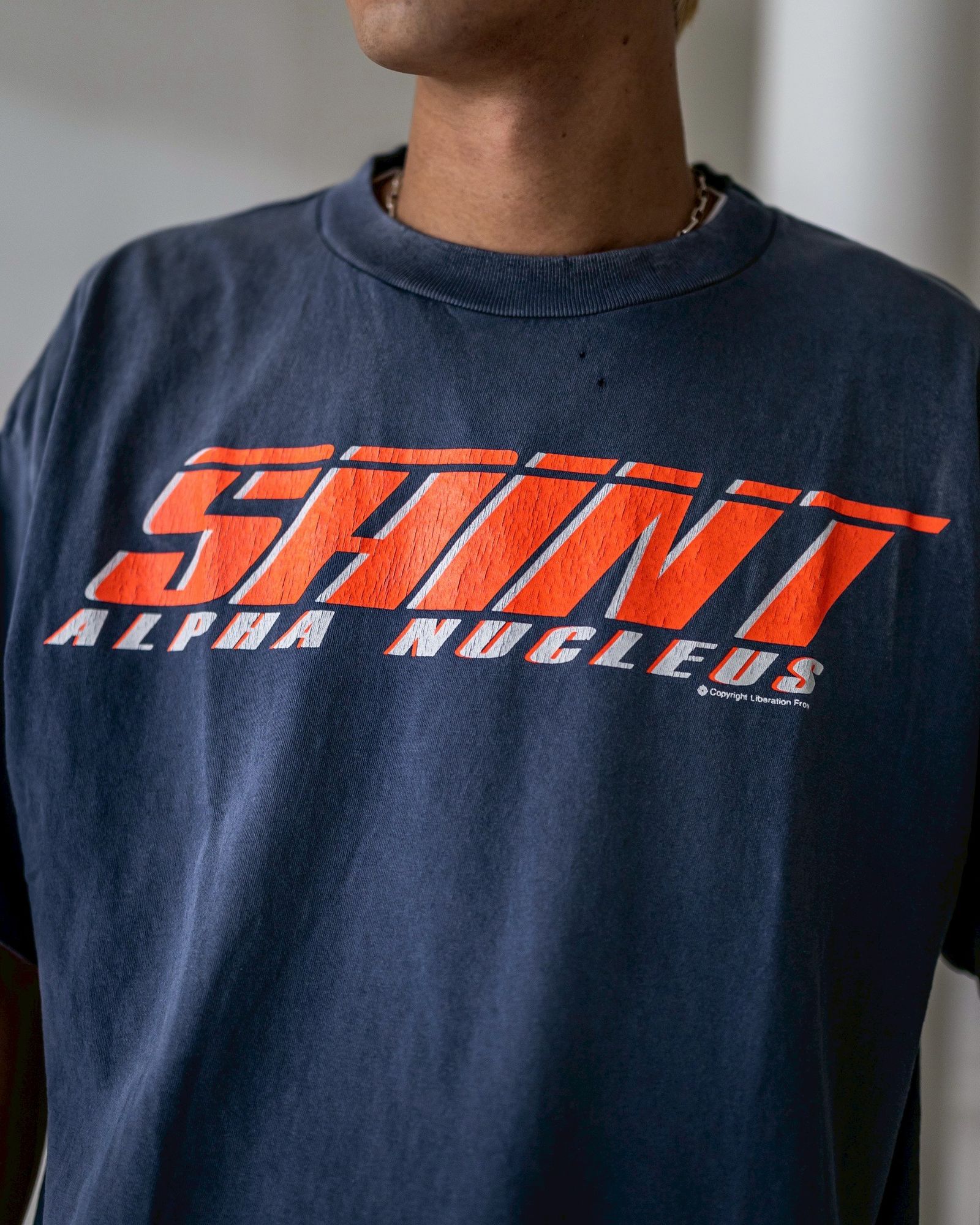セントマイケル Tシャツ SAINT ALPHA SS TEE(SM-HR1-0000-026)NAVY