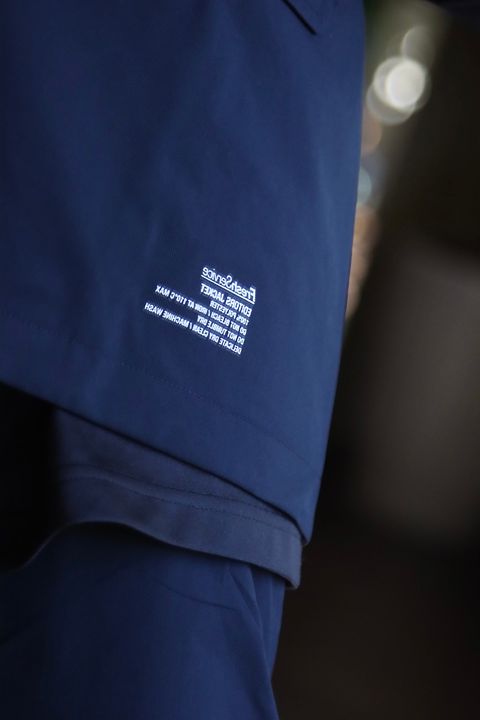 FreshService × HOUYHNHNM “EDITOR’S JACKET” & “EDITOR’S TROUSERS”NAVYスタイル