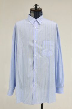 グラフペーパー SIDOGRAS L/S Oversized Regular Collar Shirt(GM262-50027)GREEN PIN STRIPE☆6月6日(土)発売！