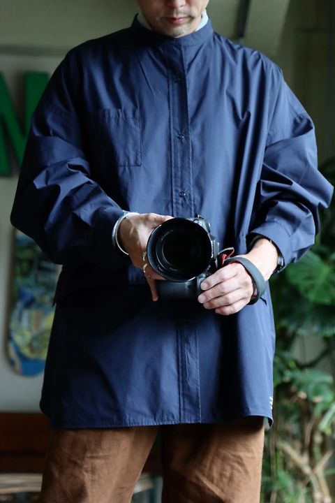 フレッシュサービス 22SS CARGO POCKET UTILITY SHIRT "NAVY"スタイル.2022.6.7.