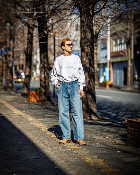 グラフペーパー Selvage Denim Two Tuck Pants(LIGHT FADE INDIGO) 1月18日(土)新作発売！