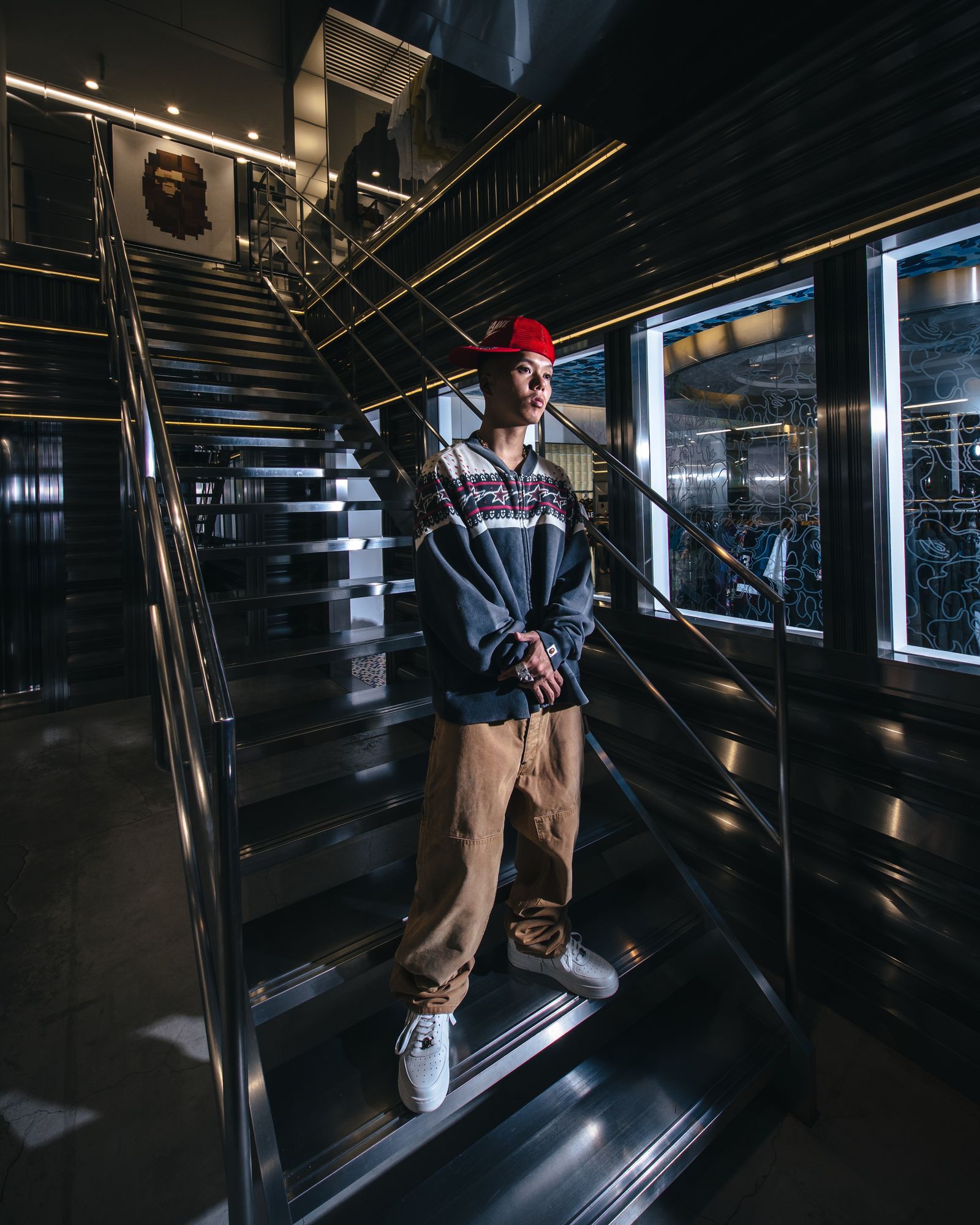 セントマイケル 26SS BAPE_ZIP CARDIGAN(SM-MK8-0000-C52)CHARCOAL☆2月7日(土)10:00発売！