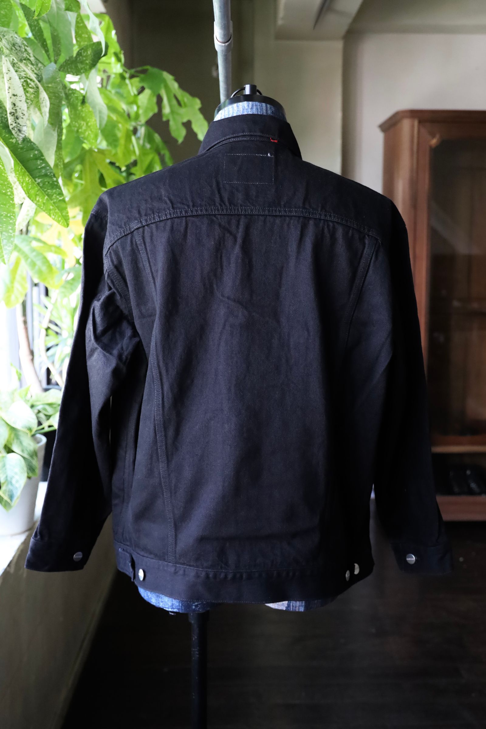 グラフペーパー 25AW Selvage Denim Trucker Jacket(GM253-20055RB)BLACK_WASHED