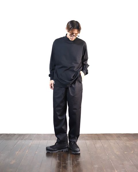 FreshService Corporate Easy Pants(BLACK STRIPE)スタイル