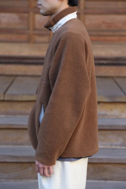 Graphpaper Wool Boa Zip-Up Blouson"CAMEL"Style.2020.11.9.