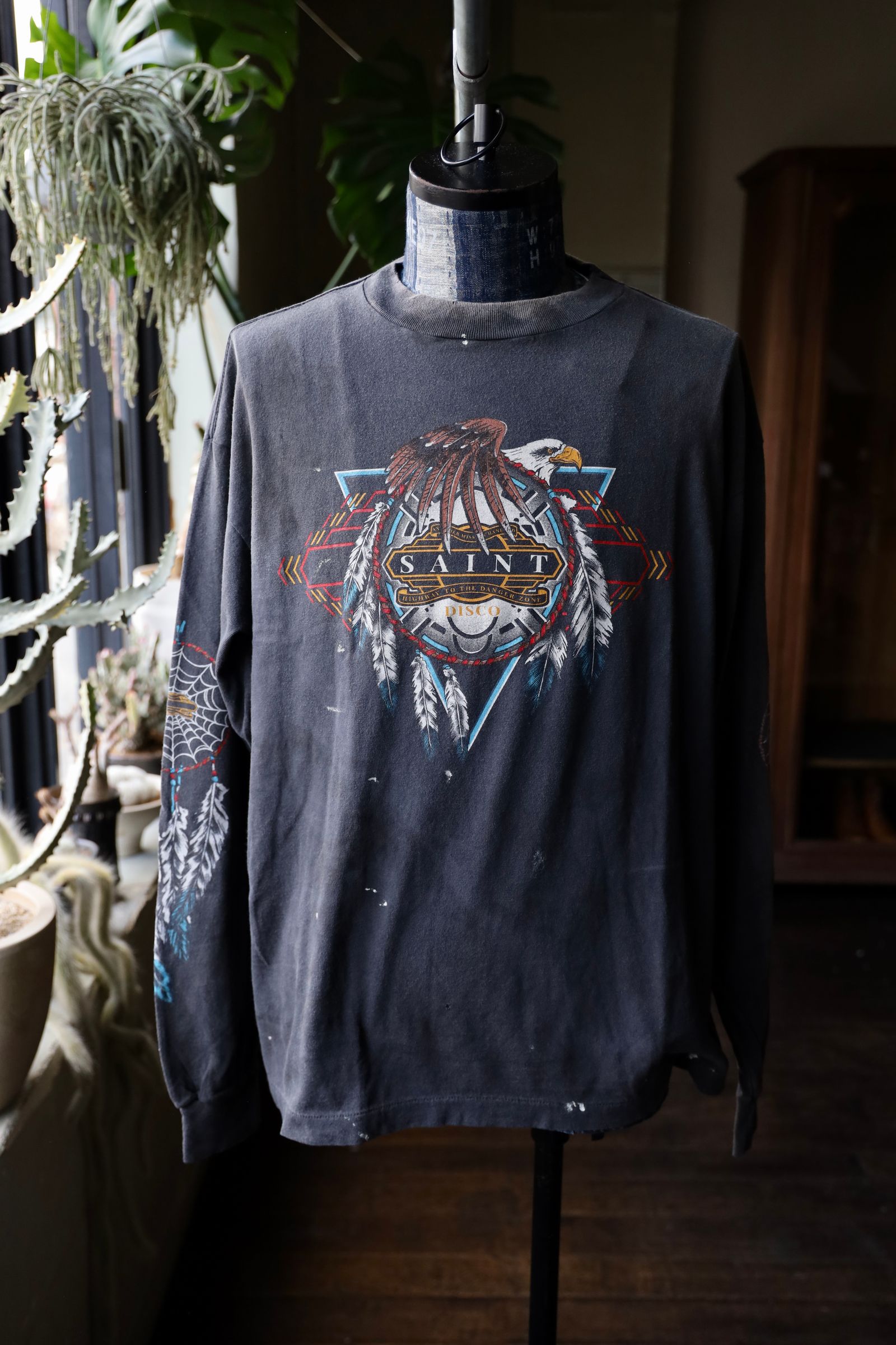 セントマイケル25SS SAINT DISCO ML_LS TEE(SM-HR8-0000-C40)BLACK