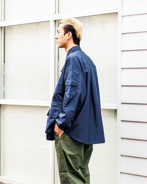 FreshService MINOTECH TAFFETA TACTICAL POCKET L/S SHIRT(NAVY)3月15日(土)新作発売！
