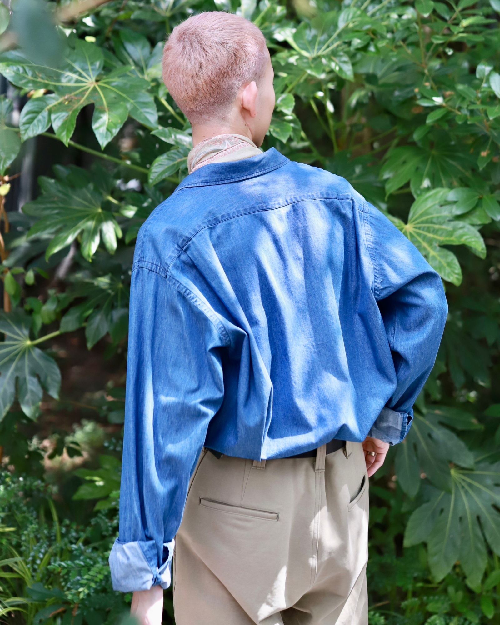 A.PRESSE アプレッセ 23AW Washed Denim shirtスタイル