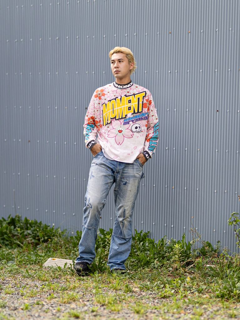 mononoke・made LS T-SHIRT WIDE/SAKURA MARKスタイル