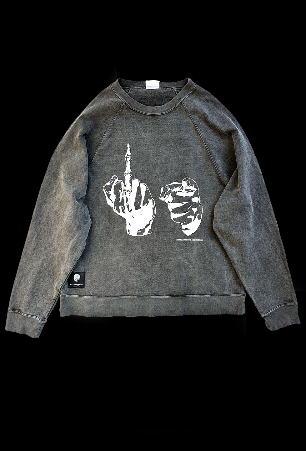 トーキングアバウト ジ アブストラクション 25AW OVER DYE PRINT RAGLAN TEE(2526AW-LS-002)FUCK☆新作発売！