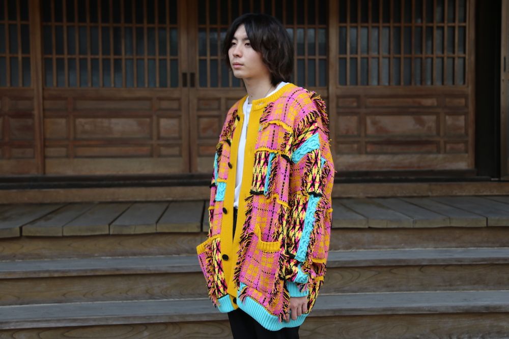 KIDILL 2020 A/W Chaotic Argyle Tartan Cardigan(KL459