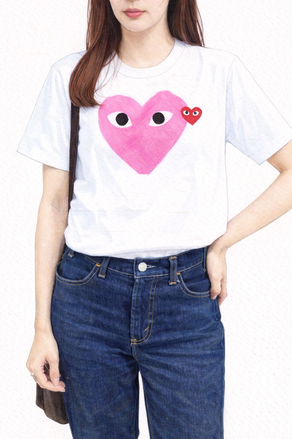 PLAYプレイコムデギャルソン RED EMBLEM Tシャツ(PINK)☆新作発売！