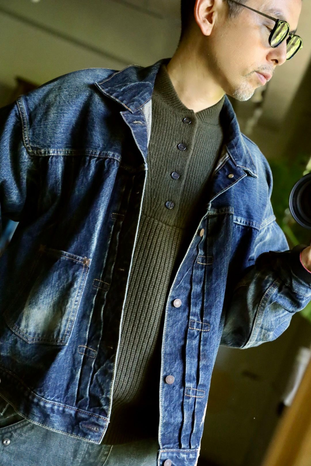 A.PRESSE - アプレッセ Jeep Sweater(24AAP-03-11K)OLIVE | mark