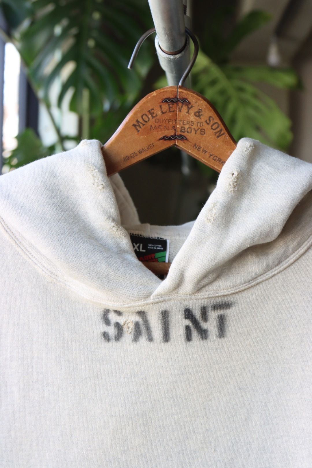 SAINT M×××××× - セントマイケル23SS DENIMTEARS MURAL  HOODIE(SM-S23-0000-093)GRAY※2月23日(木)10:00発売 | mark