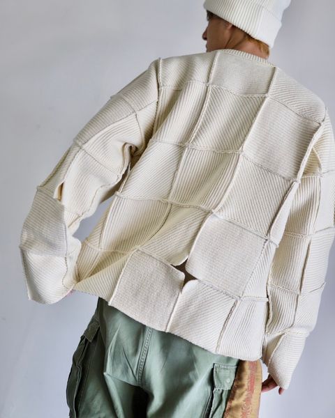 YOKE  ヨーク 24SS PATCHWORK RIB SWEATERスタイル