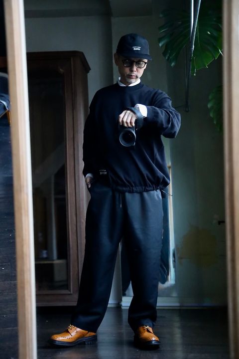 COMME des GARCONS HOMME 新ロゴクルーネックニットスタイル