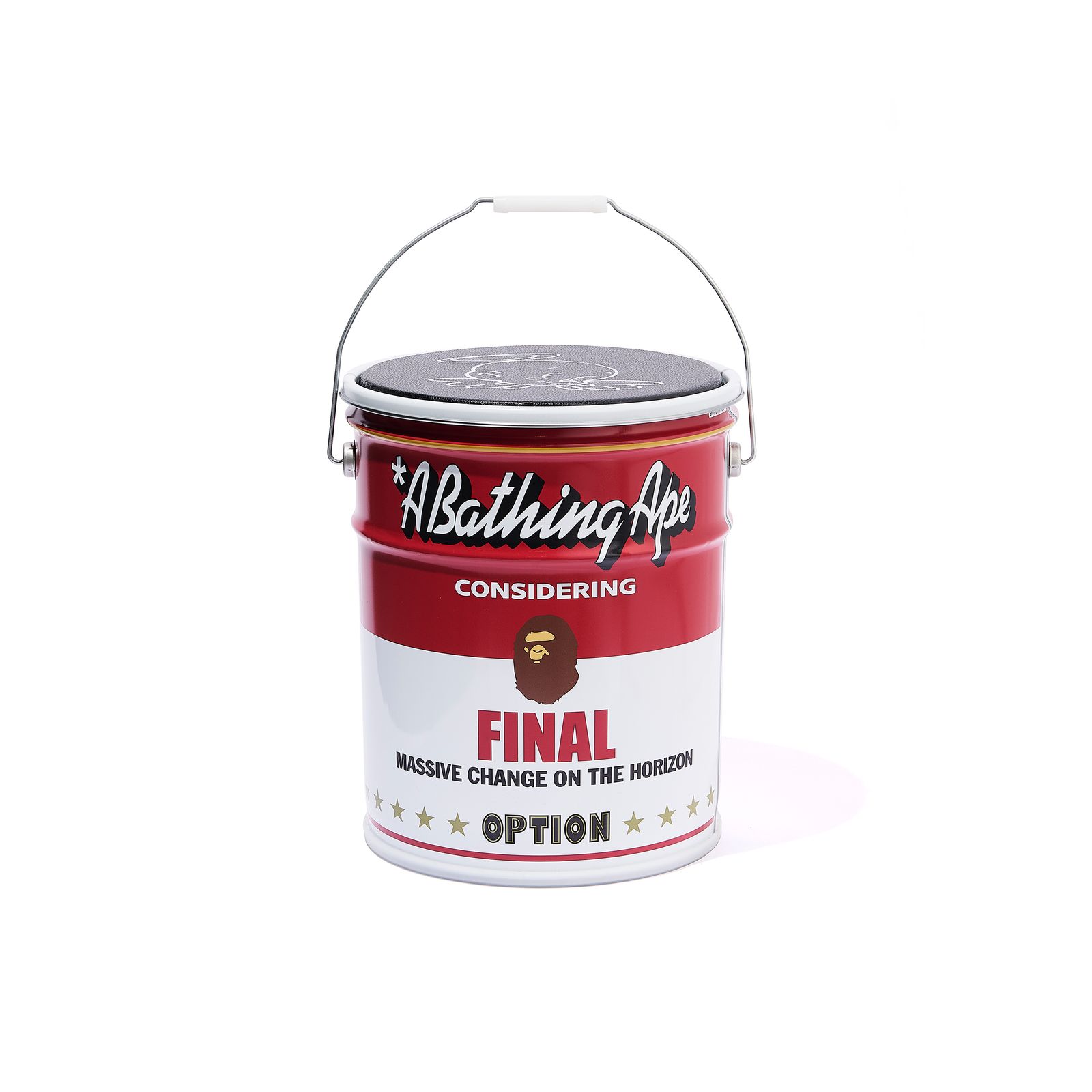 セントマイケル 26AW BAPE_CAN STOOL(SM-MK1-0000-C42)WHITE+RED☆8月22日(土)発売！