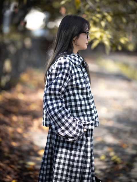 tao 26FW 新作ウールギンガムチェック先染 製品縮絨ジャケットセットアップstyle.2026.10.2