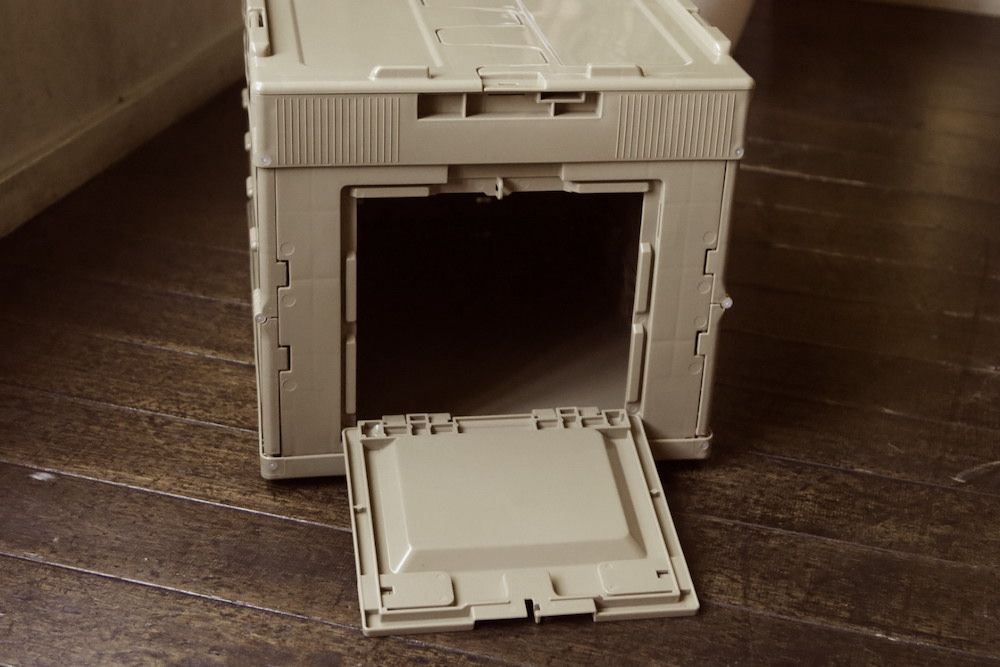 フレッシュサービス FOLDING CONTAINER w/2 DOORS "SAND"