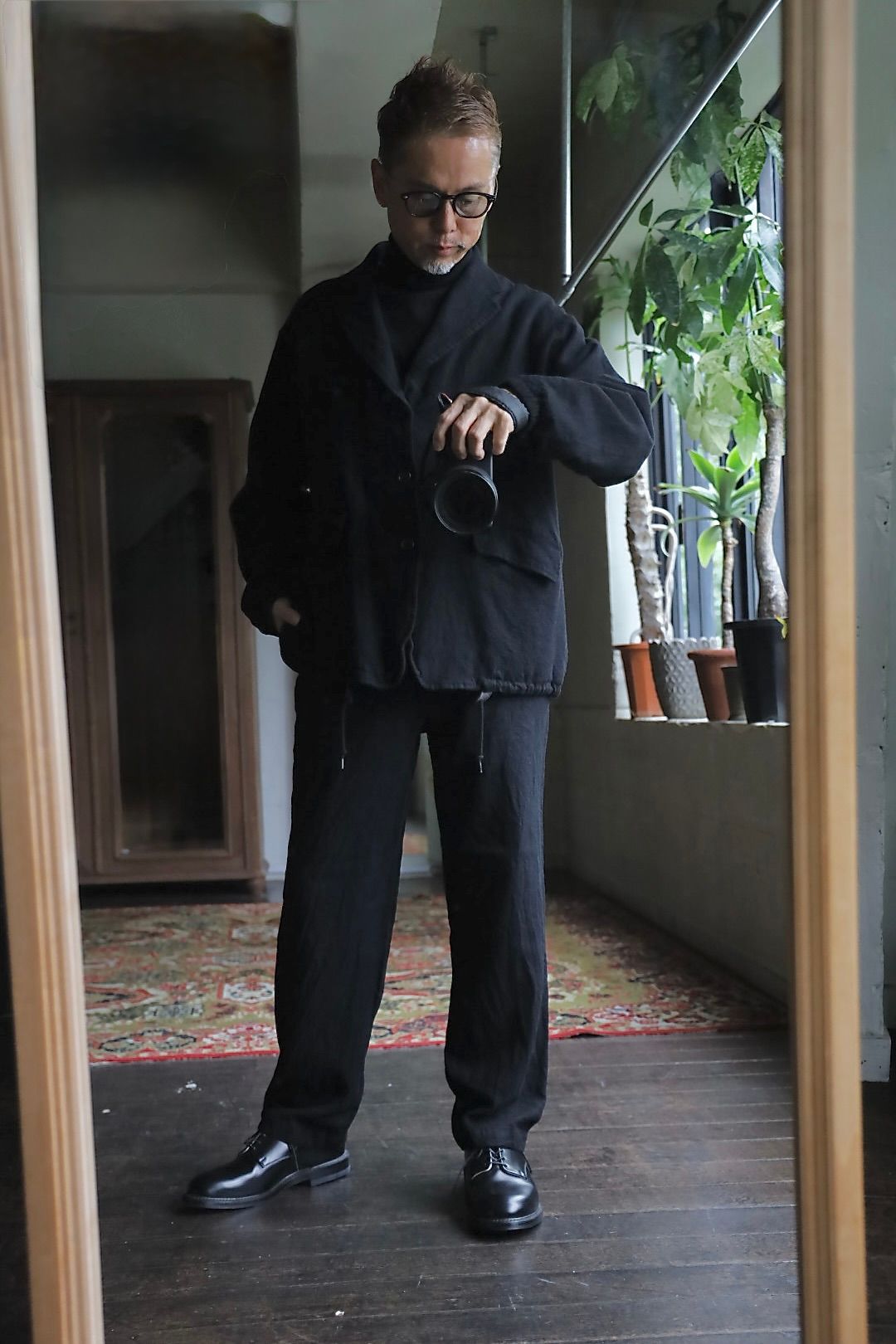 COMME des GARCONS HOMME 26FW ウールサージ製品縮絨3Bジャケットスタイル