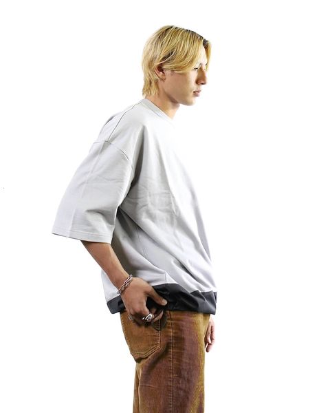 コムデギャルソンオム 24SS 異素材切り替えTシャツ style 2024.5.11