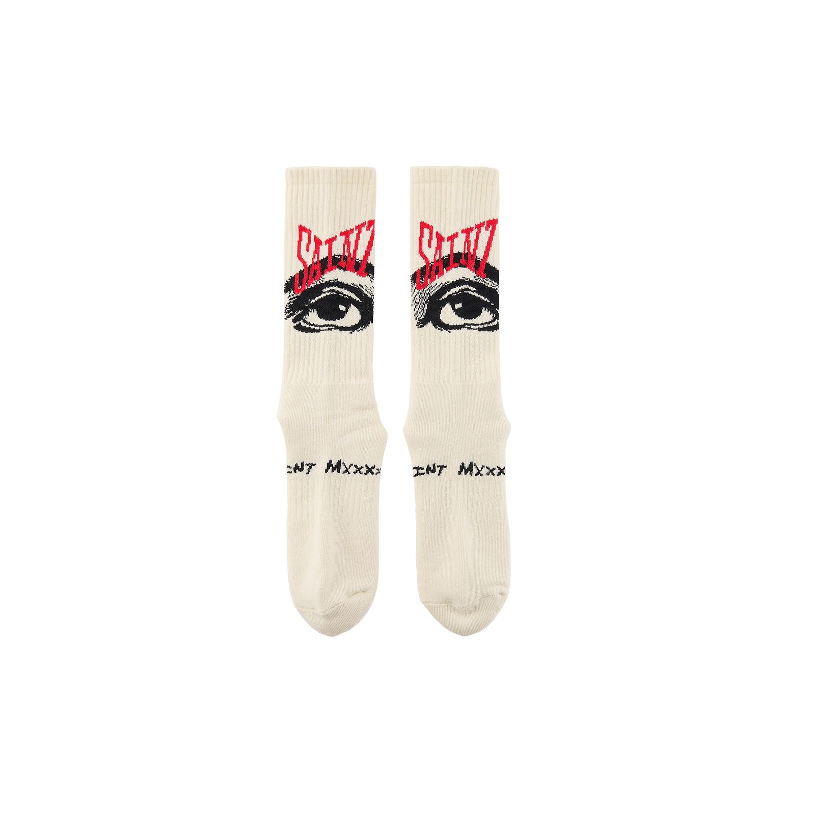 SAINT M×××××× - セントマイケル EYES_SOCKS(SM-YS1-0000-102)ECRU☆8月10日(土)10:00発売！ |  mark