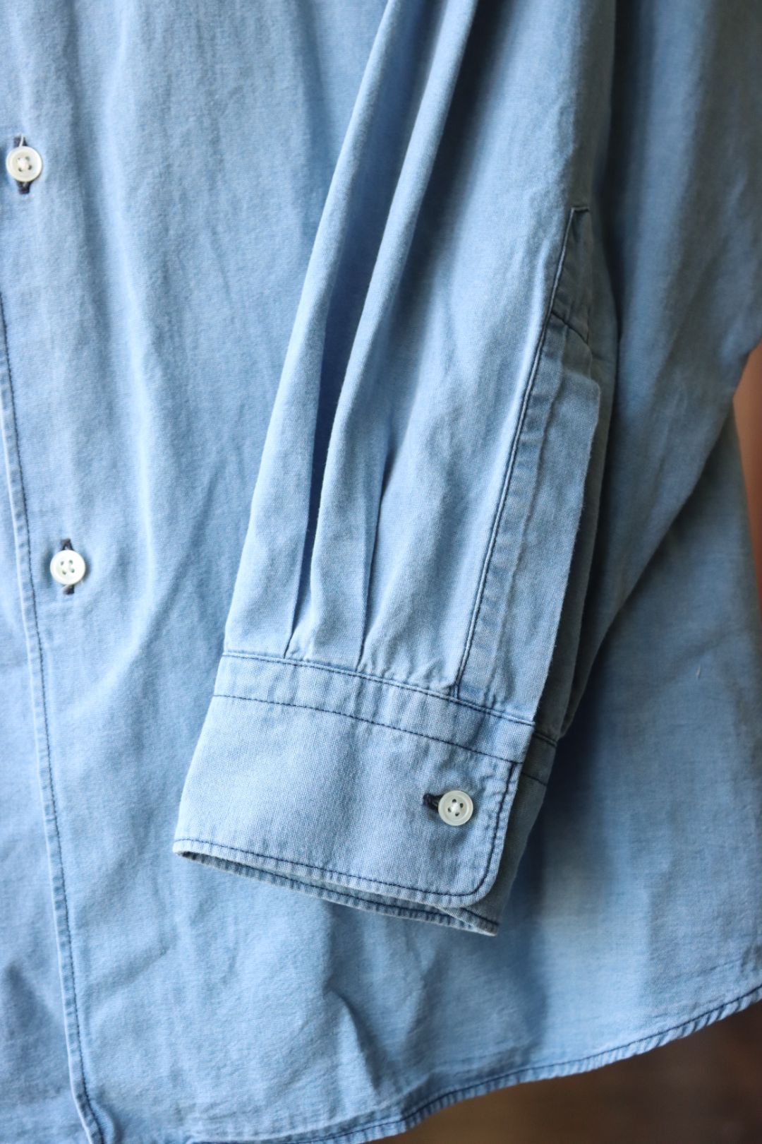 グラフペーパー SIDOGRAS Indigo Poplin L/S Oversized Regular Collar Shirt(GM252-50045)LIGHT FADE☆8月2日(土)発売！