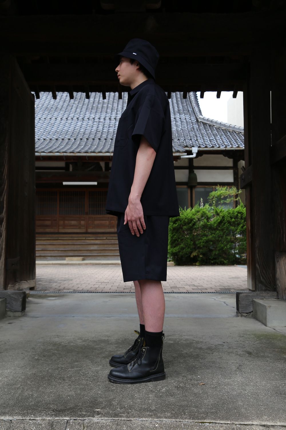 Graphpaper Selvage Wool S/S Oversized Box Shirt(GM212-50260 Graphpaper Selvage Wool S/S Oversized Box Shirt(GM212-50260