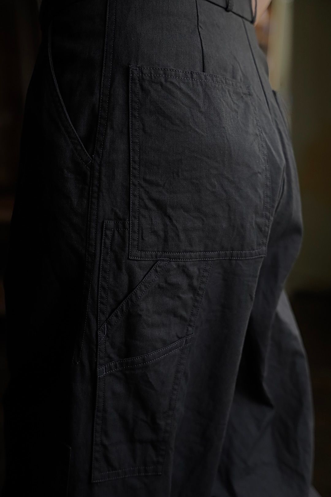 blurhms 25FW Cotton Serge Work Pants(BHS25F028)InkBlack