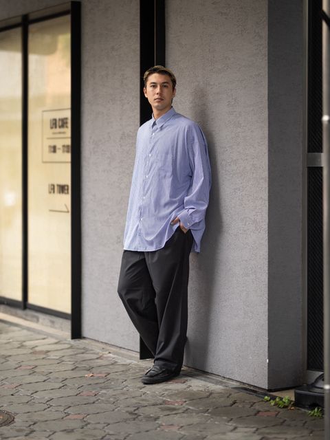 Graphpaper Broad Stripe L/S Oversized Regular Collar Shirt 新作発売！