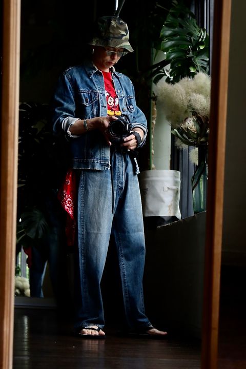 A.PRESSE No.22 Washed Wide Denim Pantsスタイル36