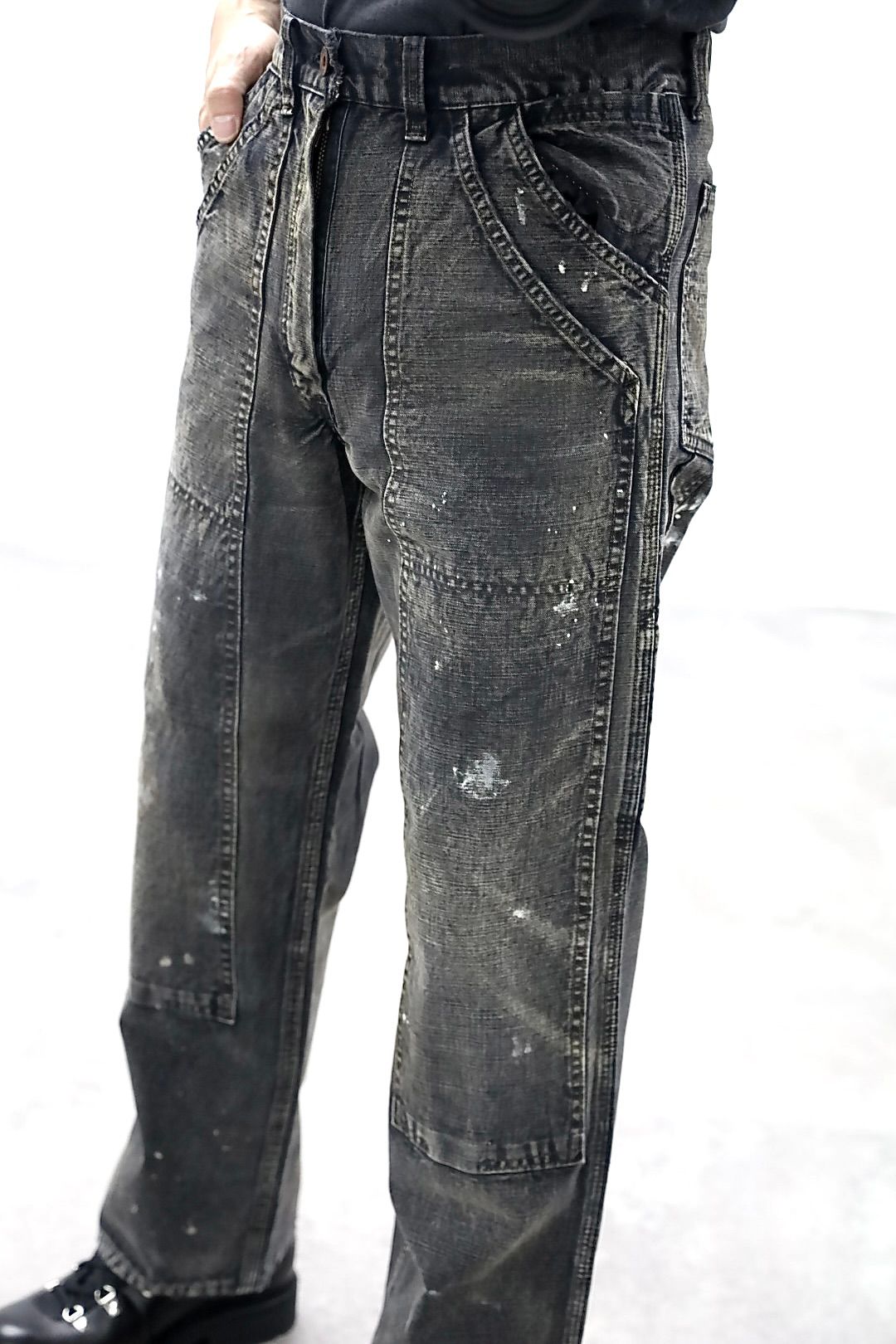 BOW WOW 25FWバウワウ  DUCK PAINTER PANTS AGED(BW252-DPP)AGED BLACK