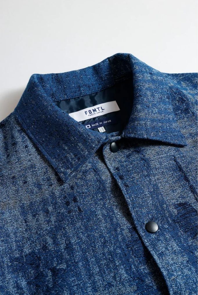 ファンダメンタル デニムシャツ BORO JAQUARD COACH RINSE(FA25JK47R)INDIGO☆新作発売！
