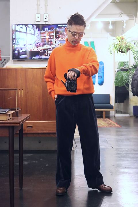 A.PRESSE 24SS Vintage Corduroy Trousers"NAVY"スタイル