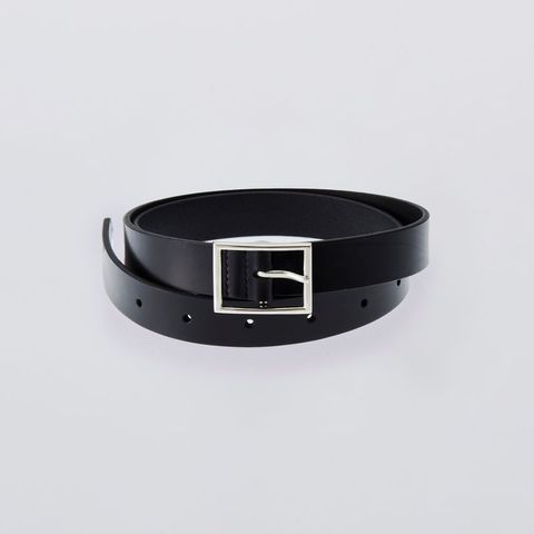 ショロジュエリーベルト Rectangle Narrow Buckle Belt (XOBL004M/L)Black