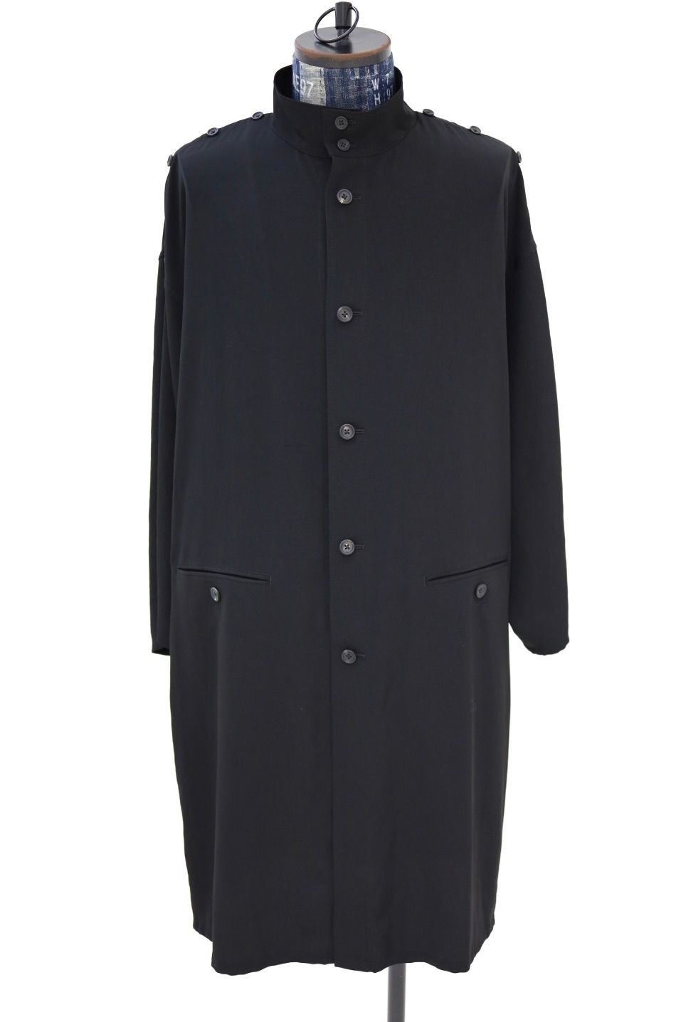 Yohji Yamamoto 釦あきスタンド長袖ジャケット (HK-J57-500)BLACK☆3月18日発売！
