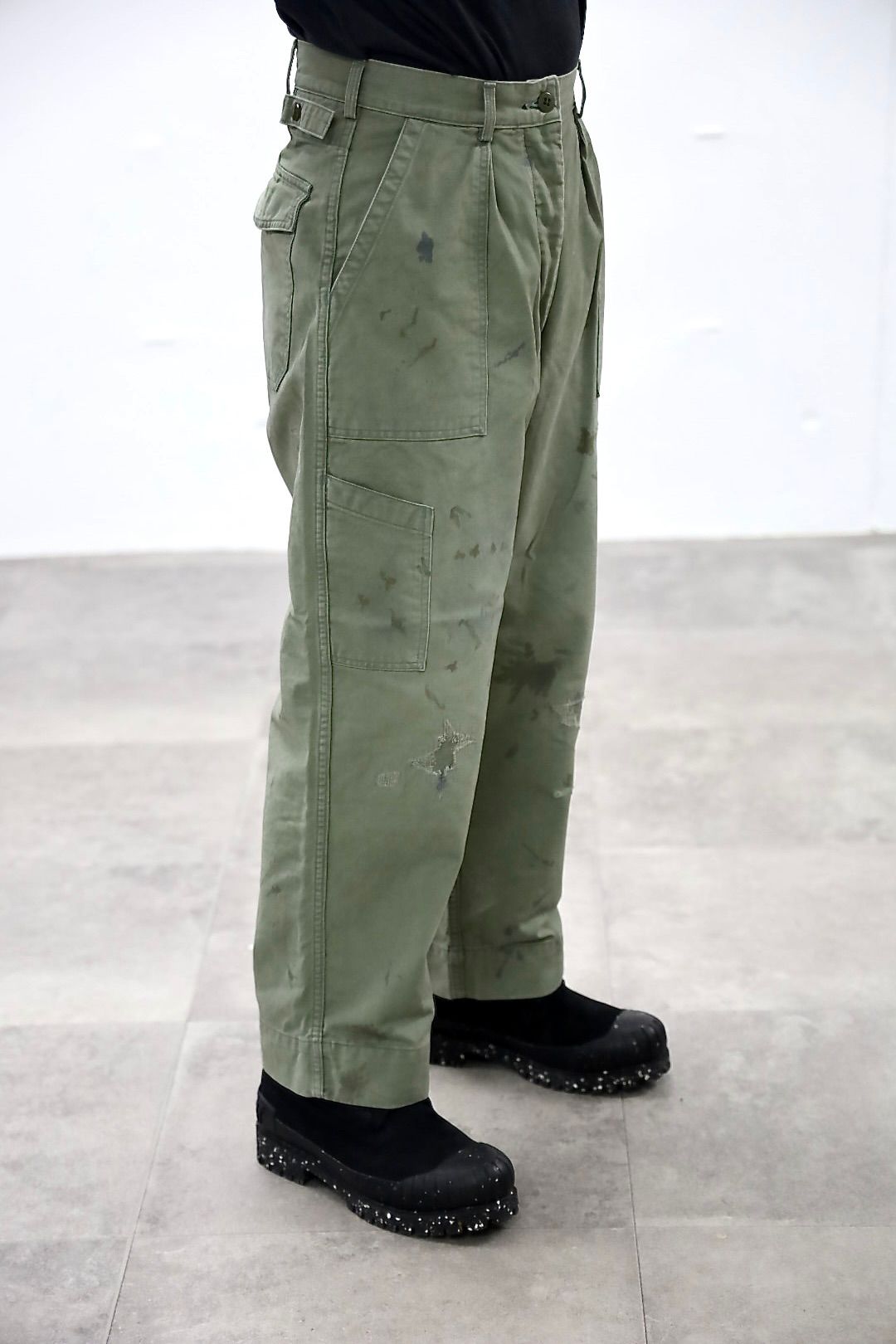 BOW WOW 25FWバウワウ REPAIRED USAF MECHANIC PANTS(BW252-RUMP) AGED SAGE GREEN
