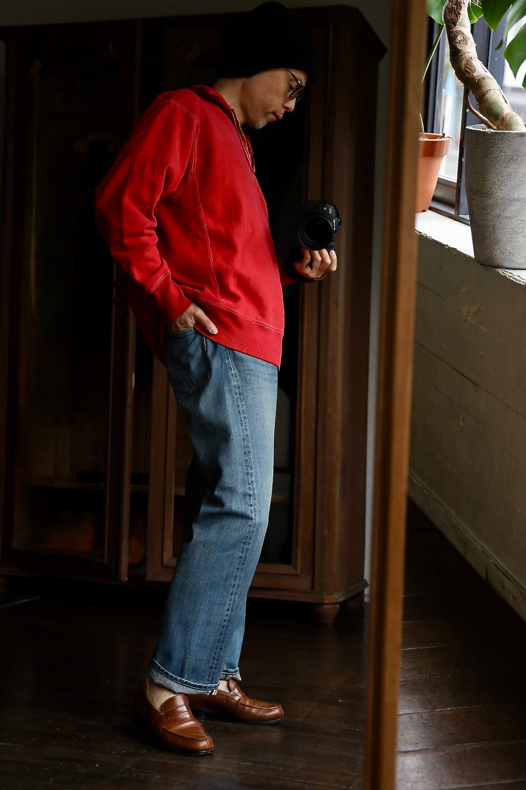 A.PRESSE 2025 STYLE2 No.2 Washed Denim Pantスタイル