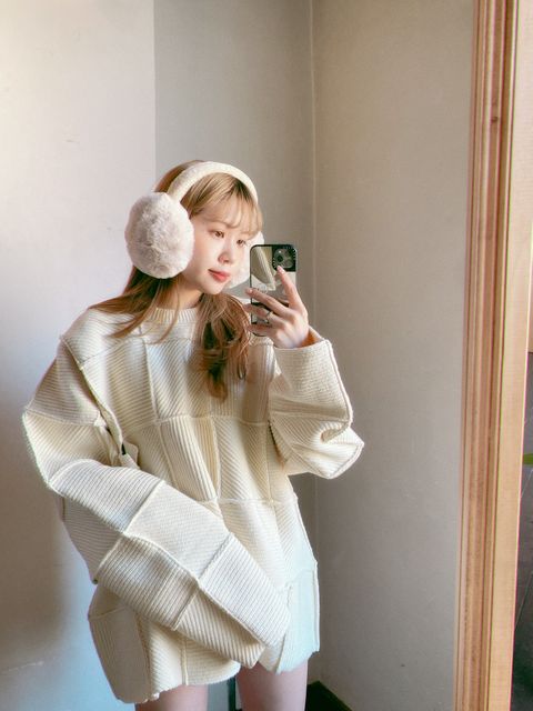YOKE 24SS PATCHWORK RIB SWEATER style.2023.12.23