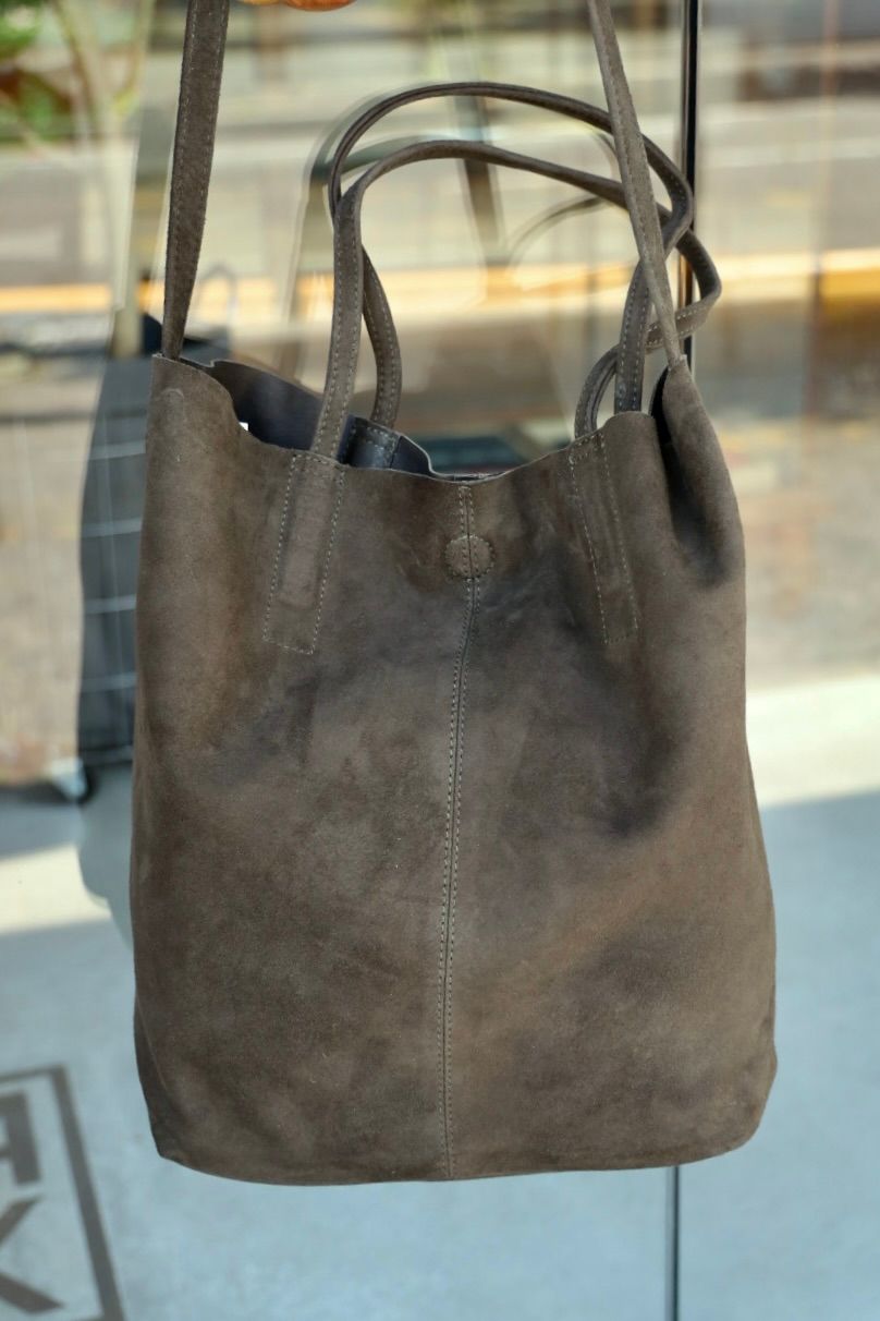 Morphee / モルフェトートバッグ 3WAY MIDIUM TOTE(LONG)SUEDE [MOSS GREEN]☆新作発売！