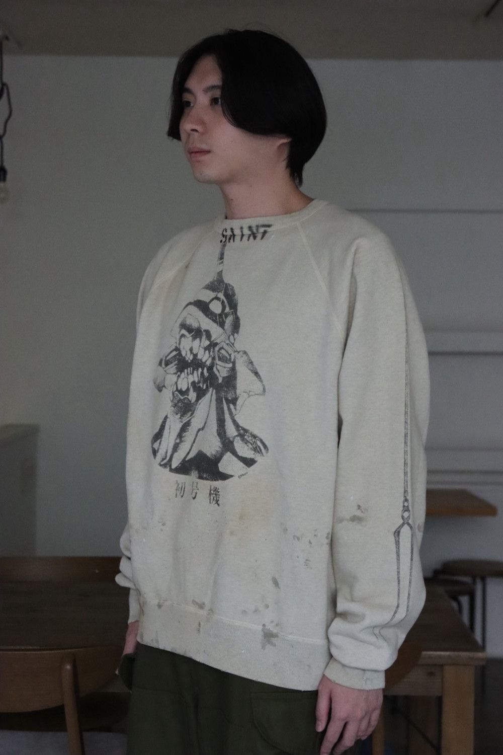 SAINT M×××××× エヴァンゲリオンラグランスウェット style SAINT M×××××× エヴァンゲリオンラグランスウェット style