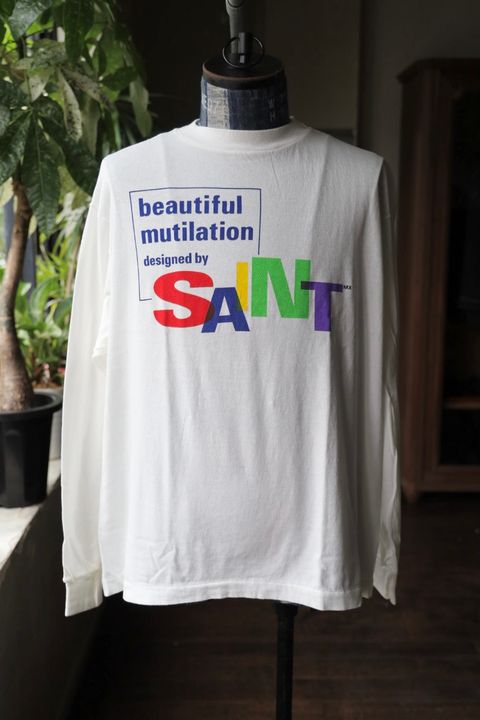 セントマイケル Tシャツ BEAUTIFUL SAINT LS TEE(SM-HR1-0000-036)WHITE★9月27日(土)発売！