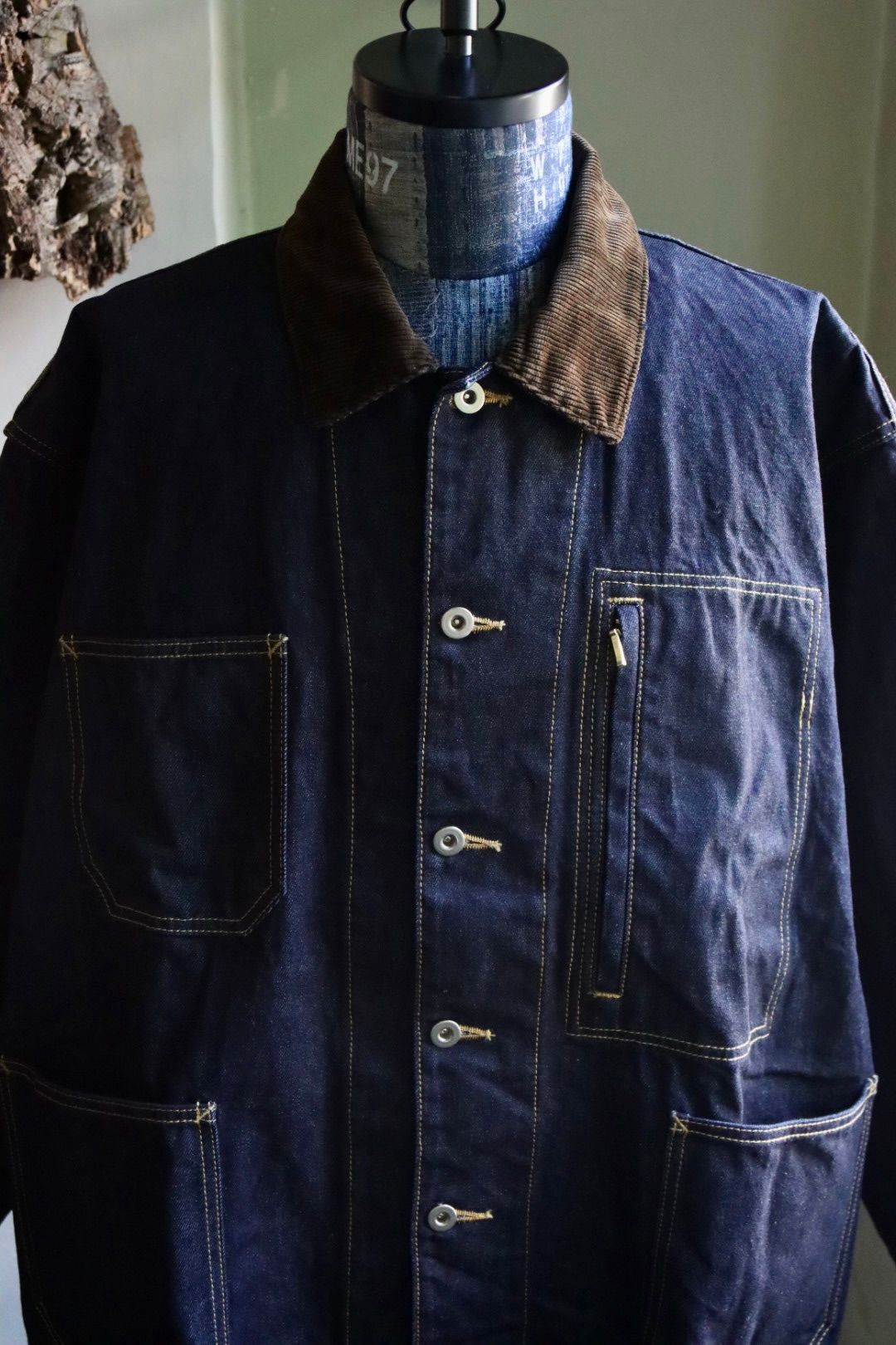 イズネス 23AW 13oz COVERALL DENIM JACKET (1005AWJK08)INDIGO