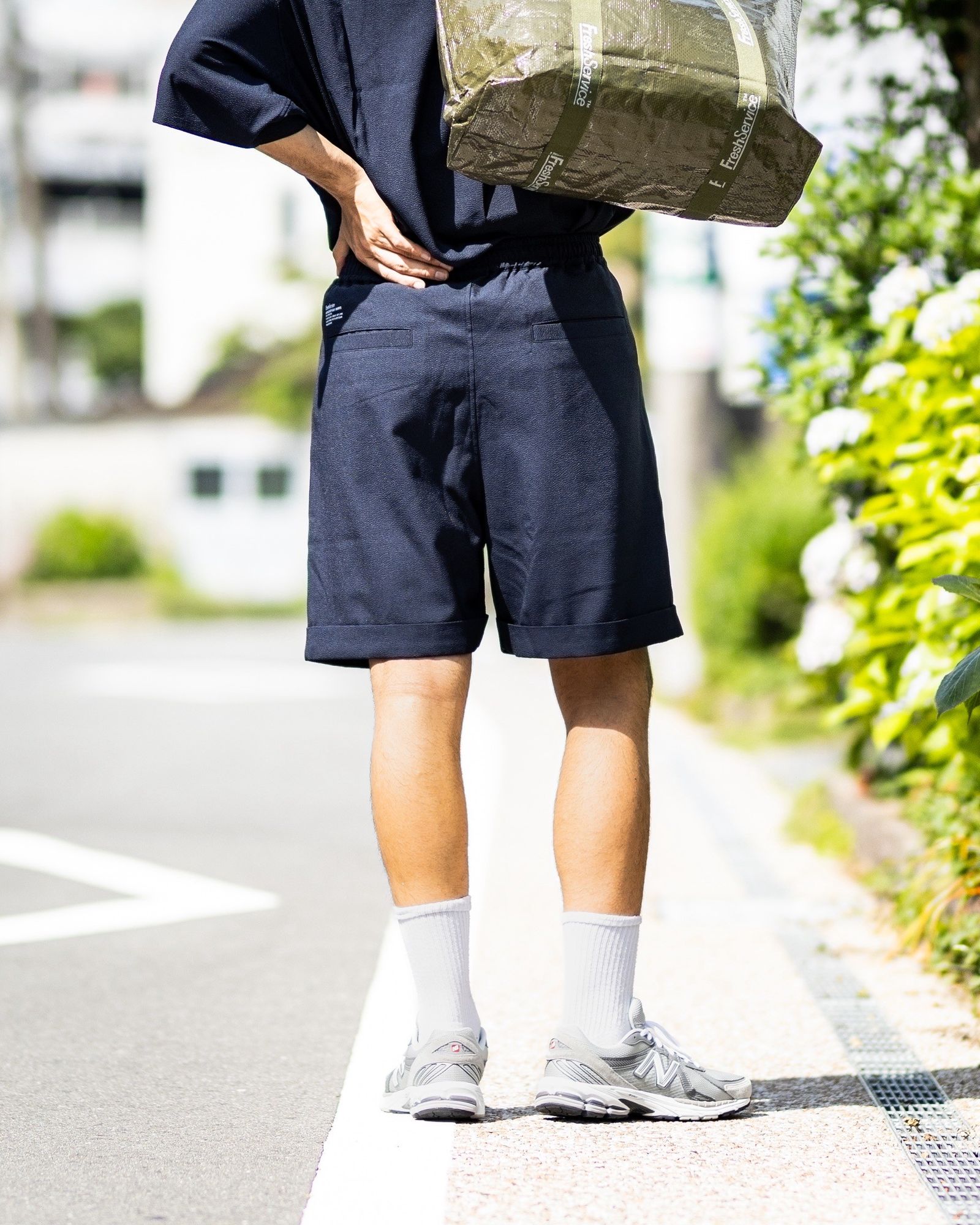 フレッシュサービス SEERSUCKER EASY SHORTS (FSC252-40044)NAVY☆6/21(土)発売！