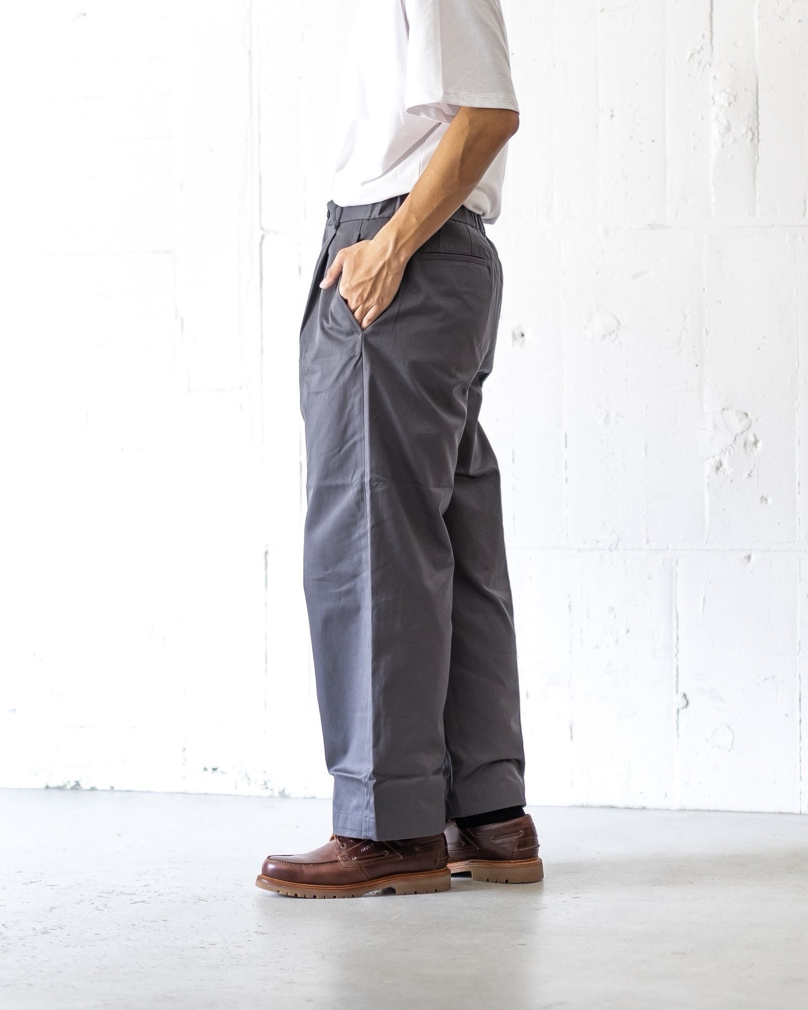 Graphpaper ウェストポイントチノワイドストレートトラウザーズ 1 Graphpaper (グラフペーパー) Westpoint Chino Wide Straight