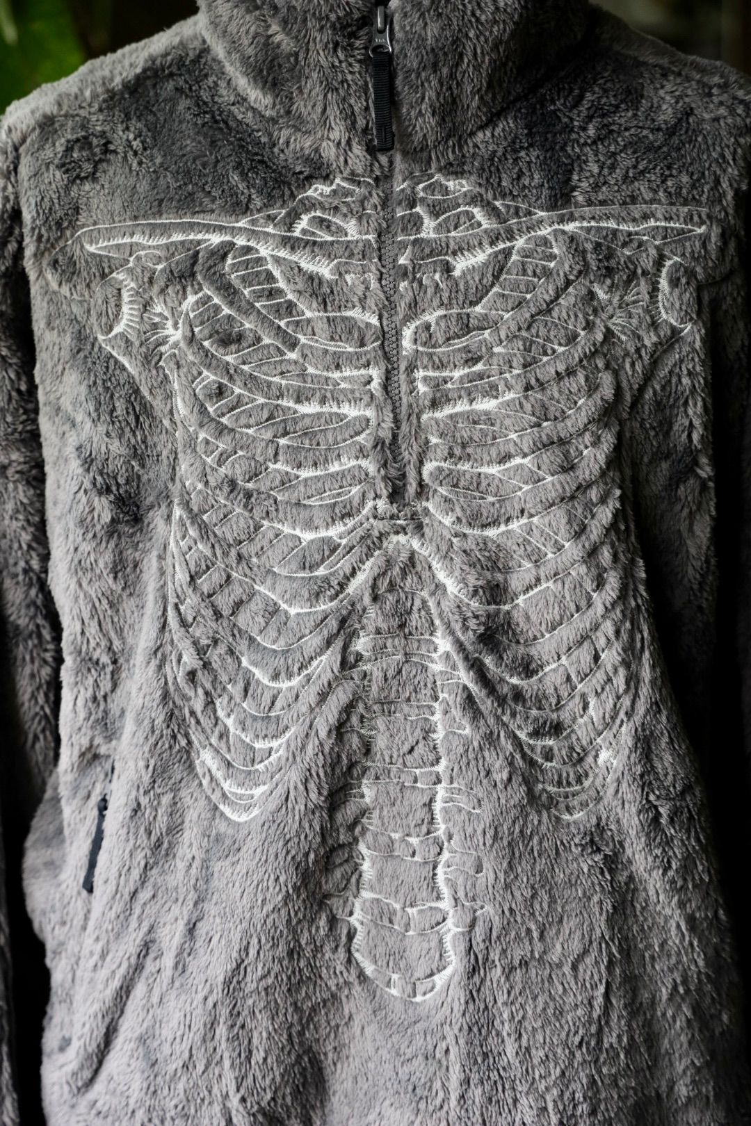 doublet 25AW GLOWINTHEDARK SKELTON FLEECEJACKET (25AW32BL232) GREY