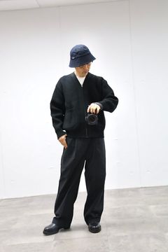 COMME des GARCONS HOMME 26SS 綿エステル片畦カーディガンスタイル