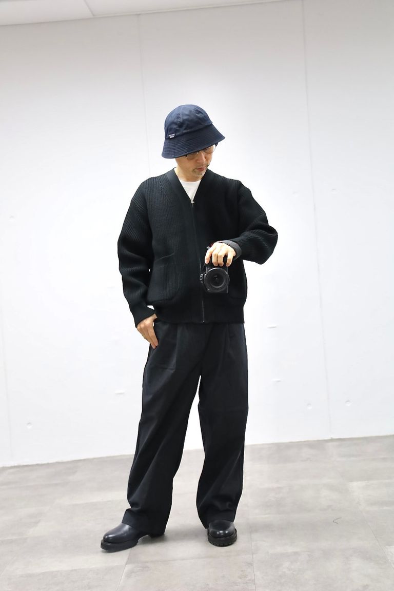 COMME des GARCONS HOMME 26SS 綿エステル片畦カーディガンスタイル