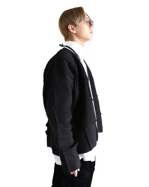 YOKE  ヨーク 24SS PATCHWORK RIB BUTTONED CARDIGANスタイル