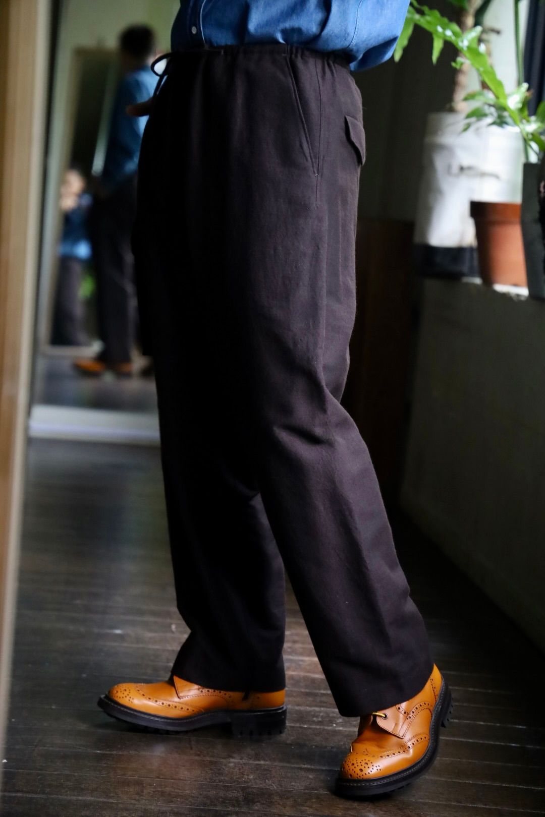 blurhms Wool Napping Side Seamless 4P Pantsスタイル.2024.8.24.